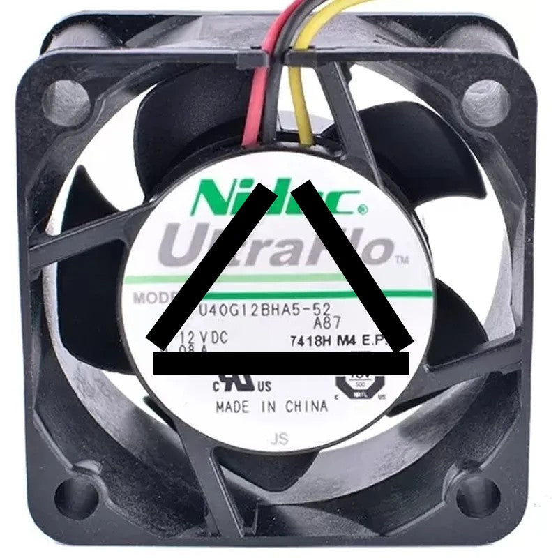 Nidec U40G12BHA5-52A87 DC 12V 0.08A 3 Wires Axial Cooling Fan