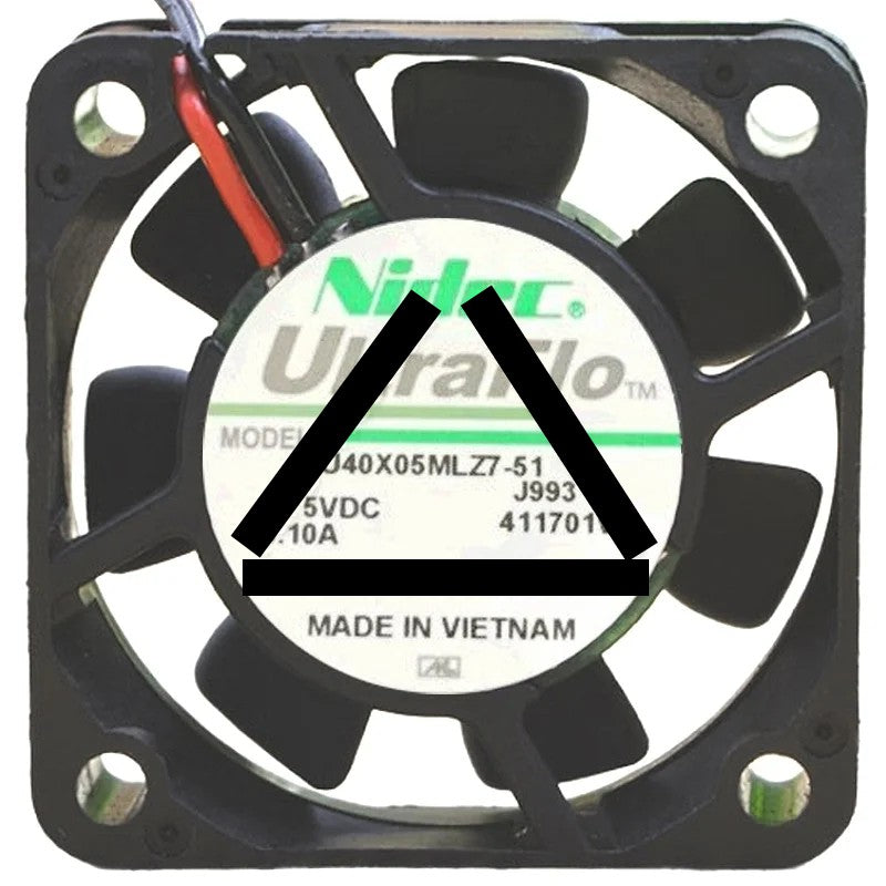 Nidec U40X05MLZ7-51 DC 5V 0.10A 2 Wires Axial Cooling Fan