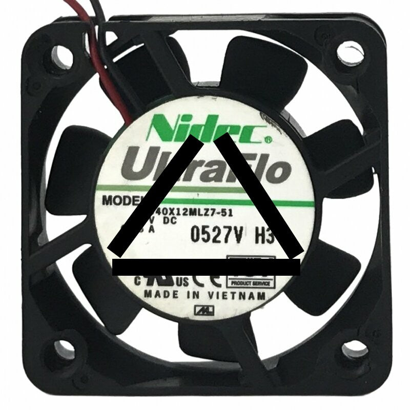 Nidec U40X12MLZ7-51 DC 12V 0.05A 4010 Axial Cooling Fan