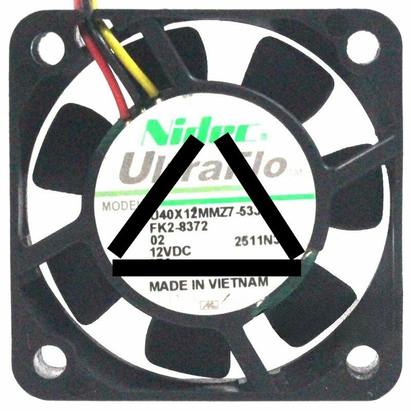 Nidec U40X12MMZ7-53J25 12V 0.07A 2 / 3 Wires Cooling Fan