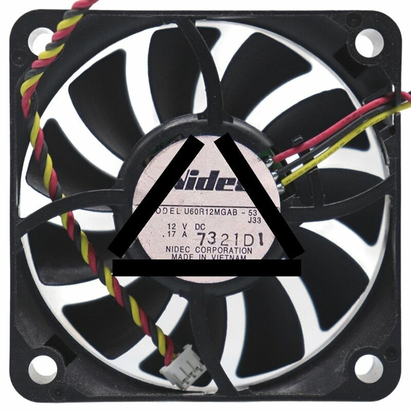 Nidec U60R12MGAB-53J33 DC 12V 0.17A 2 Wires / 3 Wires 6015 Axial Fan