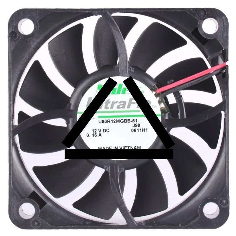 Nidec U60R12MGBB-51 DC 12V 0.16A 2 Wires Axial Cooling Fan