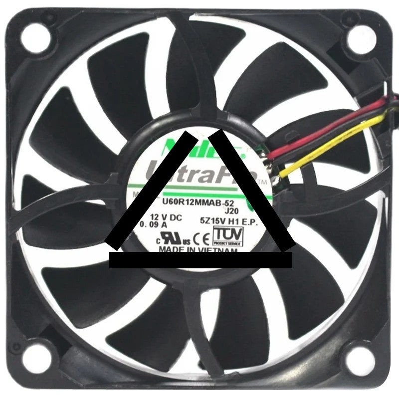 Nidec U60R12MMAB-52J20 12V 0.09A 3 Wires Axial Cooling Fan