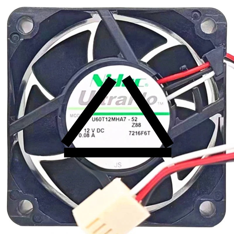 Nidec U60T12MHA7-52 12V 0.08A 3 Wires Axial Cooling Fan