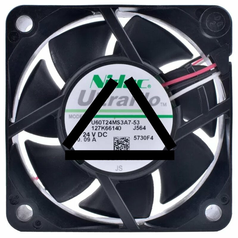 Nidec U60T24MS3A7-53 DC 24V 0.09A 2 Wires / 3 Wires Axial Cooling Fan
