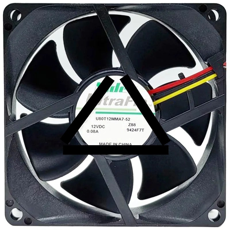 Nidec U80T12MMA7-52 DC 12V 0.08A 3 Wires Axial Cooling Fan