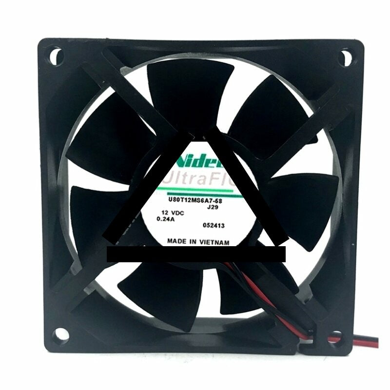 Nidec U80T12MS6A7-58 DC 12V 0.24A 2 Wires / 3 Wires / 4 Wires Axial Cooling Fan