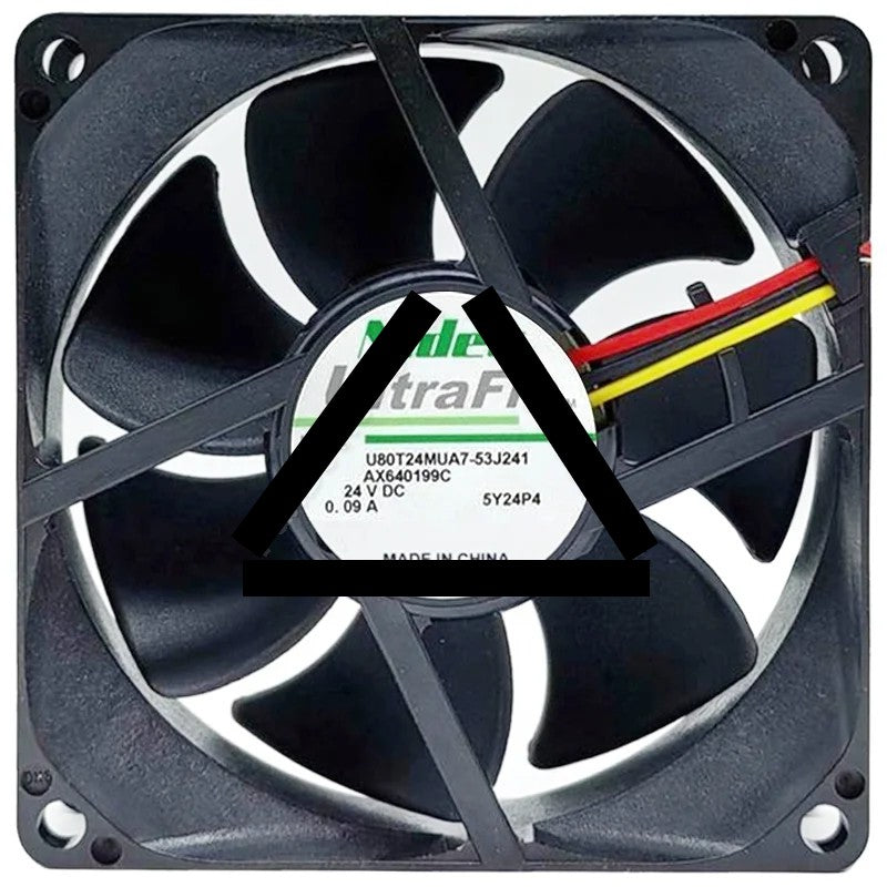 Nidec U80T24MUA7-53J241 DC 24V 0.09A 3 Wires Axial Cooling Fan