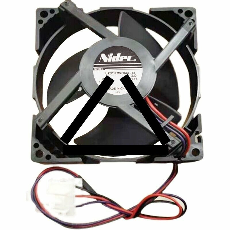 Nidec U92C12MS7BA3-52 DC 12V 0.10A 3 Wires Axial Cooling Fan