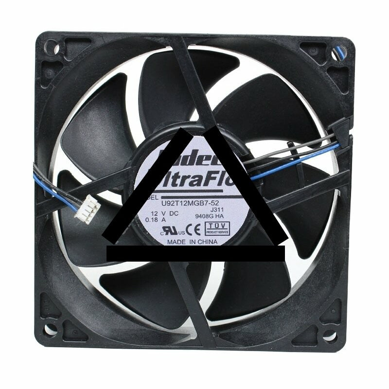 Nidec U92T12MGB7-52 DC 12V 0.18A 3 Wires Axial Cooling Fan