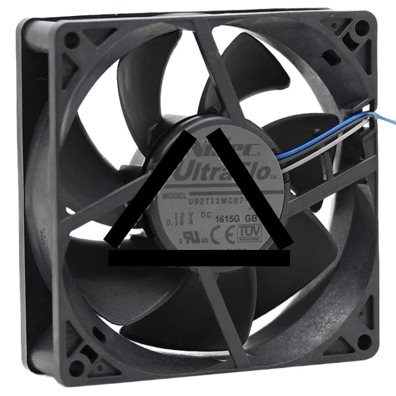 Nidec U92T12MGB7-52J31 DC 12V 0.18A 3 Wires Axial Fan