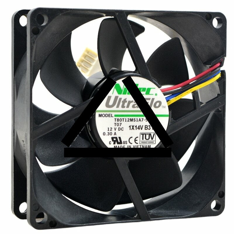 Nidec UltraFlo T80T12MS1A7-57 DC 12V 0.30A 8025 Axial Cooling Fan