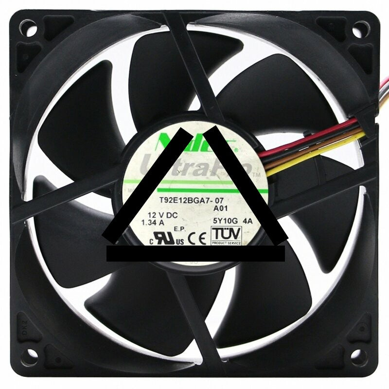 Nidec UltraFlo T92E12BGA7-07 DC 12V 1.34A 4 Wires Axial Cooling Fan