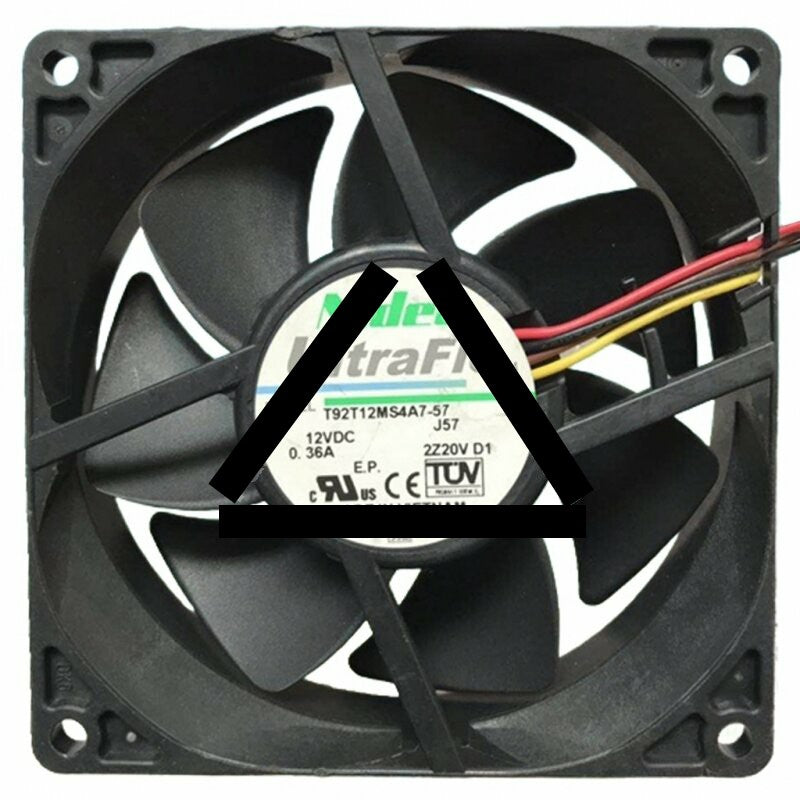 Nidec UltraFlo T92T12MS4A7-57J57 DC 12V 0.36A PWM Axial Cooling Fan