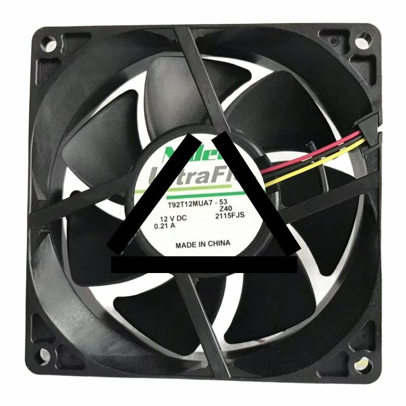 Nidec UltraFlo T92T12MUA7-53Z40 DC 12V 0.21A 3 Wires Axial Cooling Fan