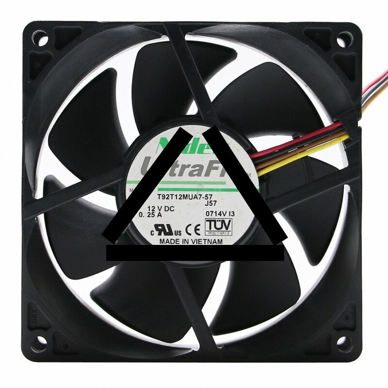 Nidec UltraFlo T92T12MUA7-57J57 DC 12V 0.25A 4 Wires Axial Cooling Fan