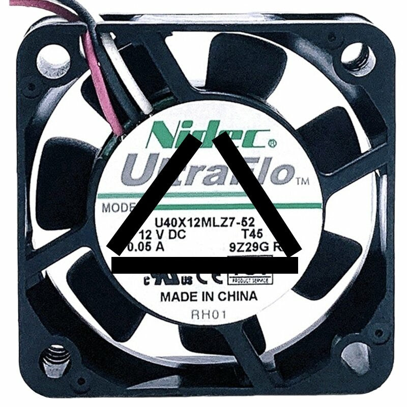 Nidec UltraFlo U40X12MLZ7-52 DC 12V 0.05A 3 Wires Axial Cooling Fan