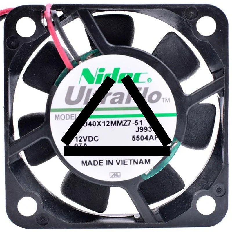 Nidec UltraFlo U40X12MMZ7-51J993 12V 0.07A 2 Wires Cooling Fan
