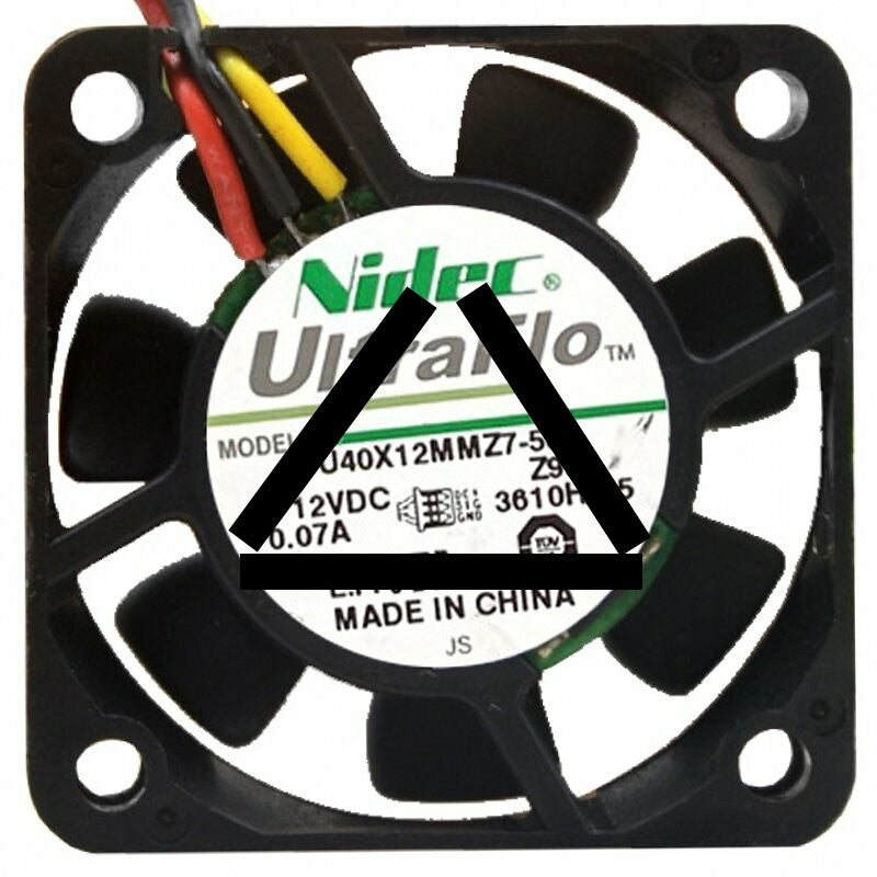 Nidec UltraFlo U40X12MMZ7-53Z992 DC 12V 0.07A 3 Wires Axial Cooling Fan