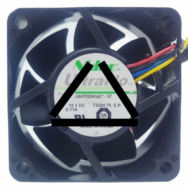 Nidec UltraFlo U60T12MGAZ-57 DC 12V 0.11A 4 Wires Axial Cooling Fan