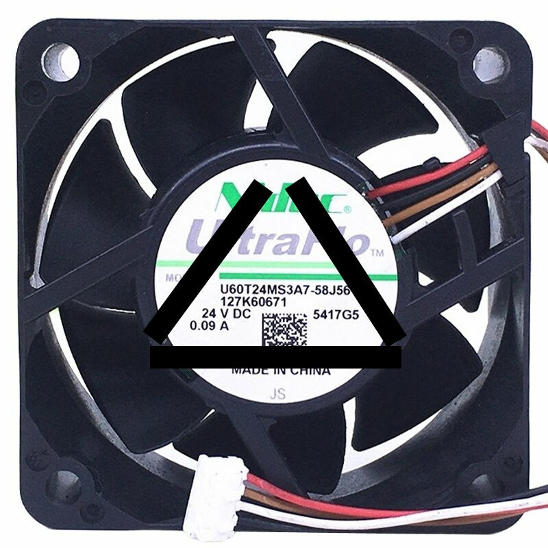 Nidec UltraFlo U60T24MS3A7-58J56 DC 24V 0.09A 4 Wires Axial Cooling Fan