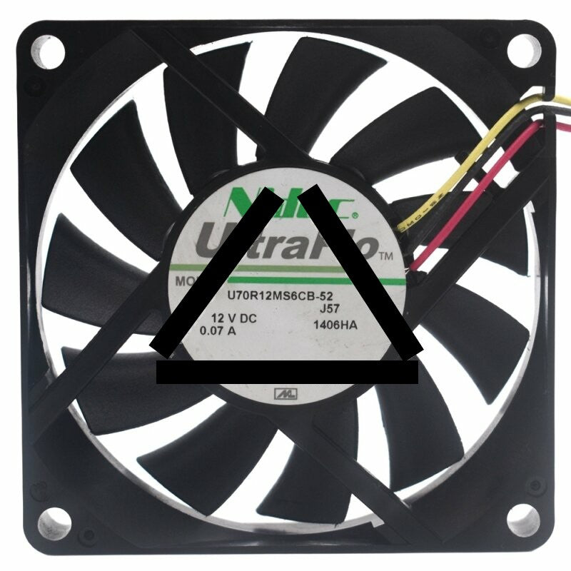 Nidec UltraFlo U70R12MS6CB-52 DC 12V 0.07A 2 Wires / 3 Wires Axial Cooling Fan