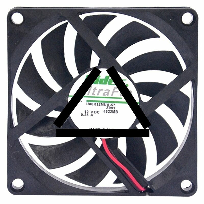 Nidec UltraFlo U80R12MUA-57Z991 DC 12V 0.25A 2 Wires / 3 Wires Axial Cooling Fan