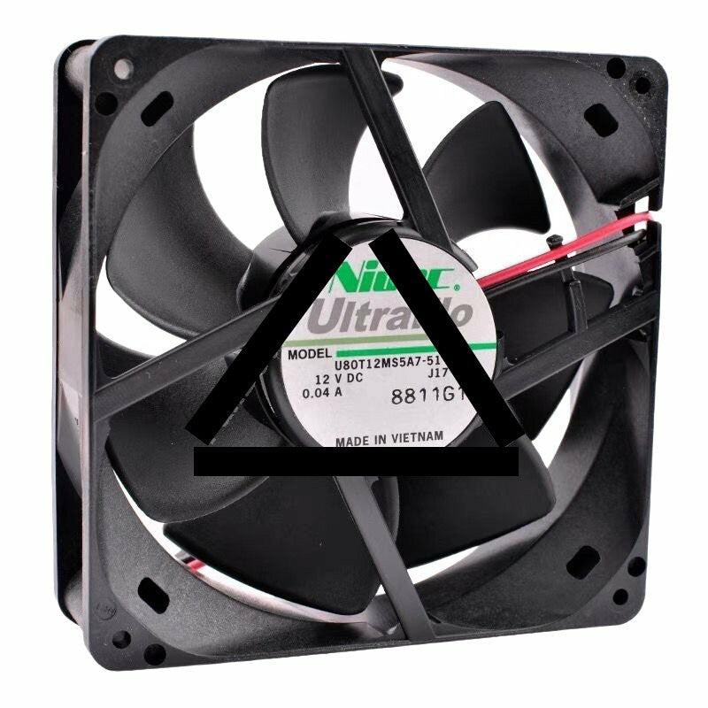 Nidec UltraFlo U80T12MS5A7-51 DC 12V 0.04A 8025 Axial Cooling Fan