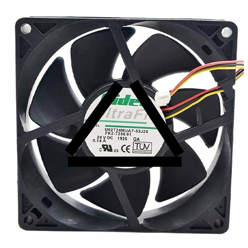 Nidec UltraFlo U92T24MUA7-53J25 DC 24V 0.14A 9025 Axial Cooling Fan
