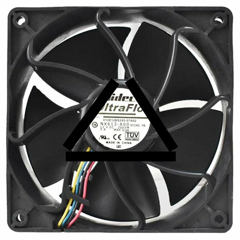 Nidec UltraFlo V12E12BS2B5-07A02 DC 12V 3A 250CFM Axial Cooling Fan