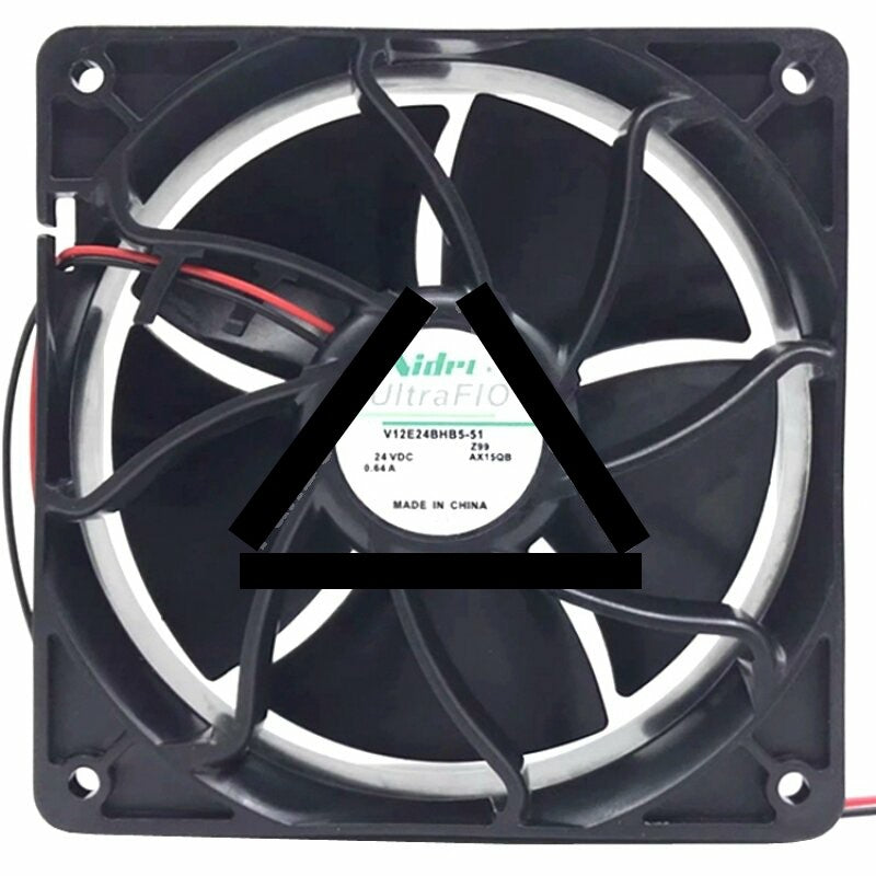 Nidec UltraFlo V12E24BHB5-51 DC 24V 0.64A 2 Wires Axial Cooling Fan