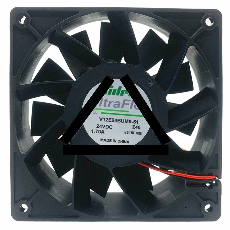 Nidec UltraFlo V12E24BUM9-51Z40 DC 24V 1.70A 2 Wires Axial Cooling Fan