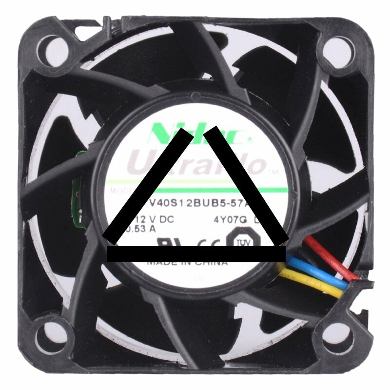 Nidec UltraFlo V40S12BUB5-57A05 DC 12V 0.53A 4 Wires Axial Cooling Fan