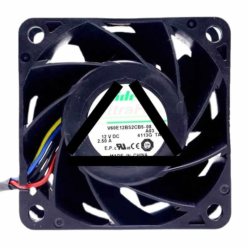 Nidec UltraFlo V60E12BS2CB5-08 DC 12V 2.50A 6038 Axial Cooling Fan