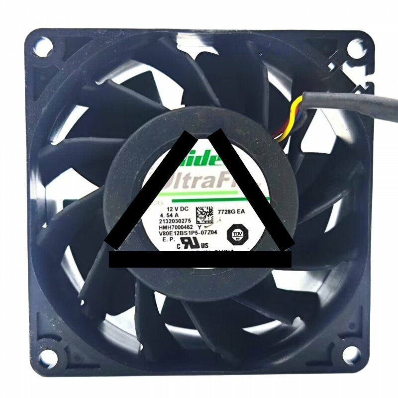 Nidec UltraFlo V80E12BS1P5-07Z04 DC 12V 4.54A 8038 Axial Cooling Fan
