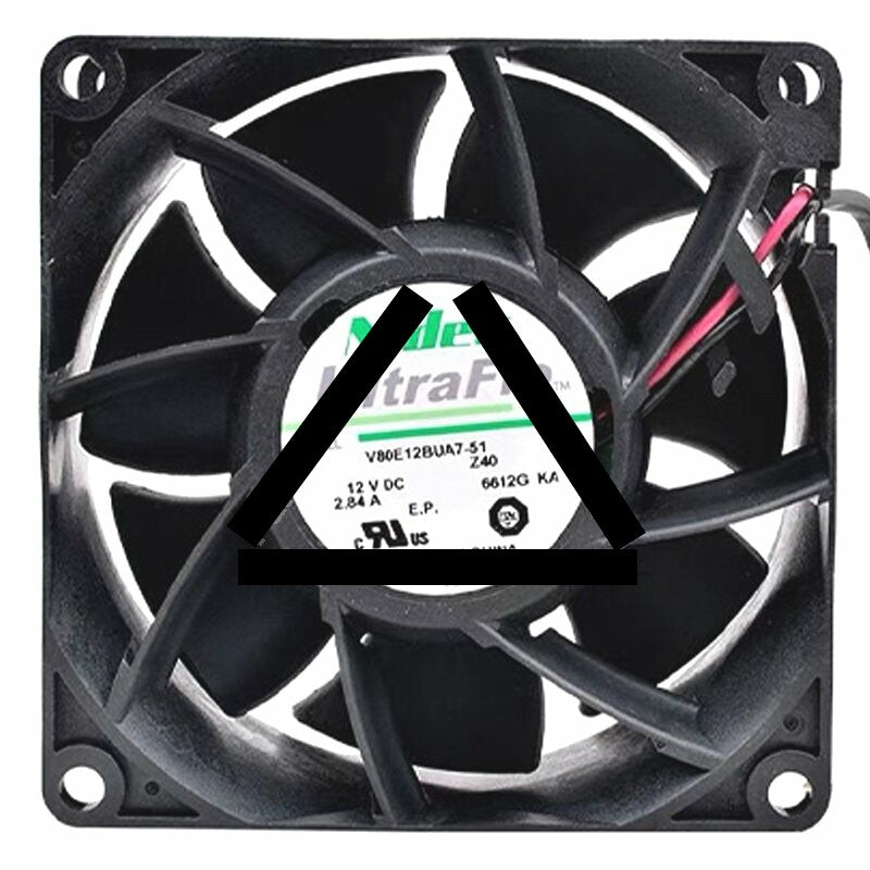 Nidec UltraFlo V80E12BUA7-51 DC 12V 2.84A 2 Wires Axial Cooling Fan