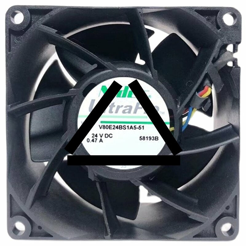 Nidec UltraFlo V80E24BS1A5-51 DC 24V 0.47A 2 / 4 Wires 8038 Axial Fan