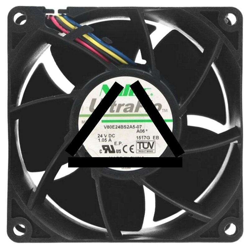 Nidec UltraFlo V80E24BS2A5-07 DC 24V 1.05A 2 / 3 / 4 Wires Axial Cooling Fan