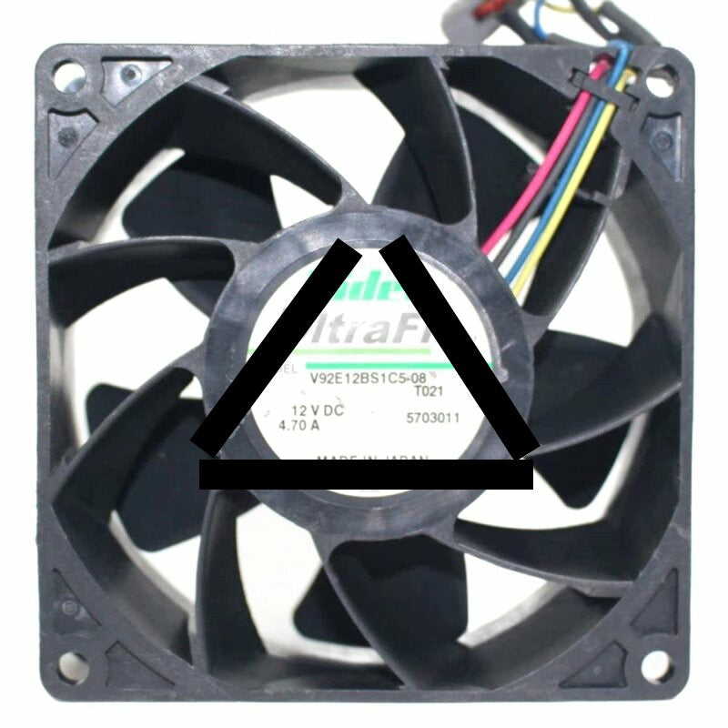 Nidec UltraFlo V92E12BS1C5-08 DC 12V 4.70A 4 Wires Axial Cooling Fan