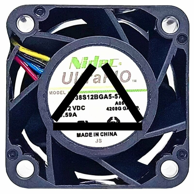Nidec UltraFlo W38S12BGA5-57 DC 12V 0.59A 4 Wires PWM Axial Fan