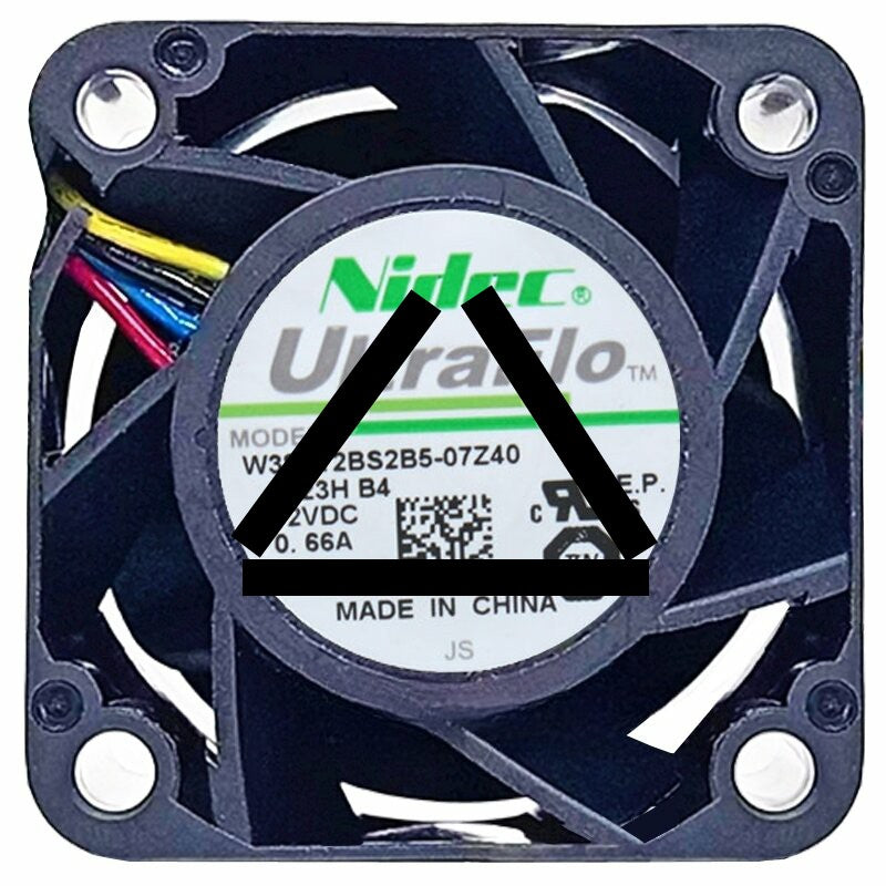 Nidec UltraFlo W38S12BS2B5-07Z40 DC 12V 0.66A 4 Wires PWM Axial Fan