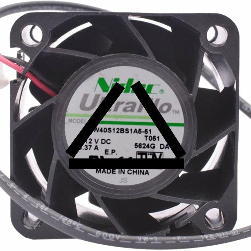 Nidec UltraFlo W40S12BS1A5-51 DC 12V 0.37A 2 Wires 4028 Axial Fan