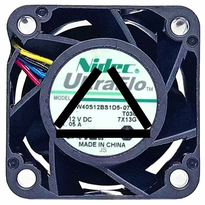 Nidec UltraFlo W40S12BS1D5-07 DC 12V 1.05A 4 Wires Axial Cooling Fan