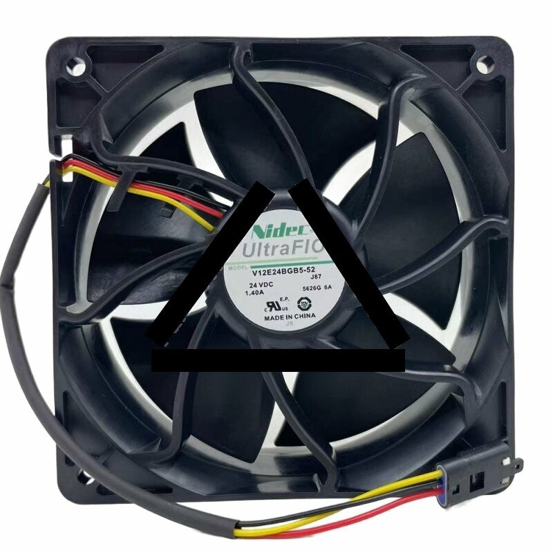 Nidec V12E24BGB5-52 DC 24V 1.40A 2 Wires / 3 Wires / 4 Wires Axial Cooling Fan