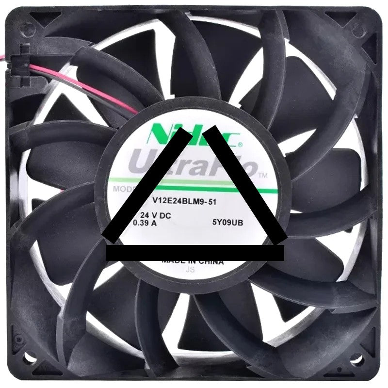 Nidec V12E24BLM9-51 DC 24V 0.39A 2 Wires Axial Cooling Fan