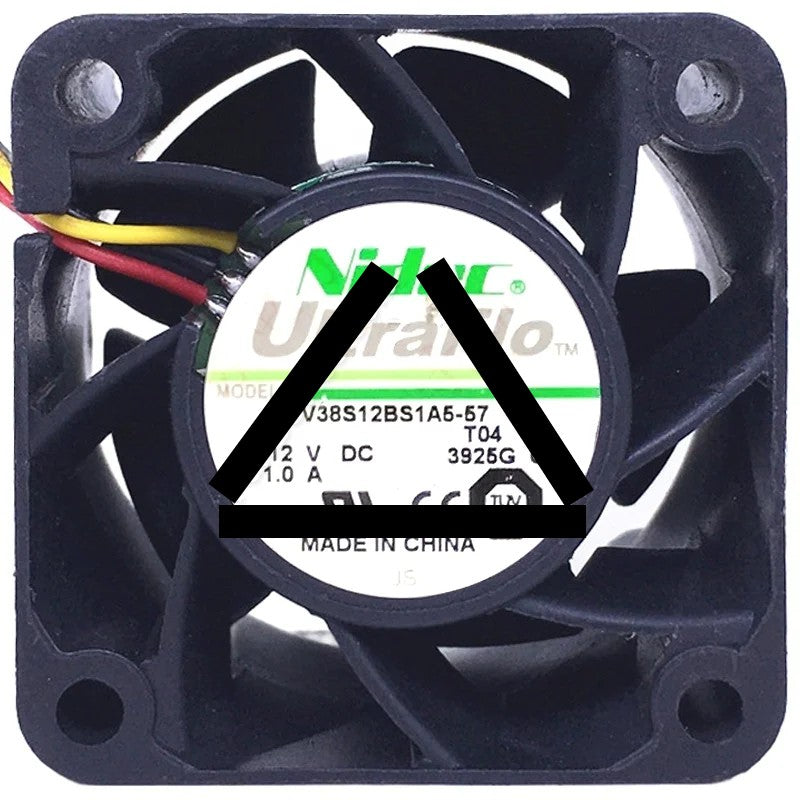 Nidec V38S12BS1A5-57T04 DC 12V 1.0A 3 / 4 Wires Axial Cooling Fan