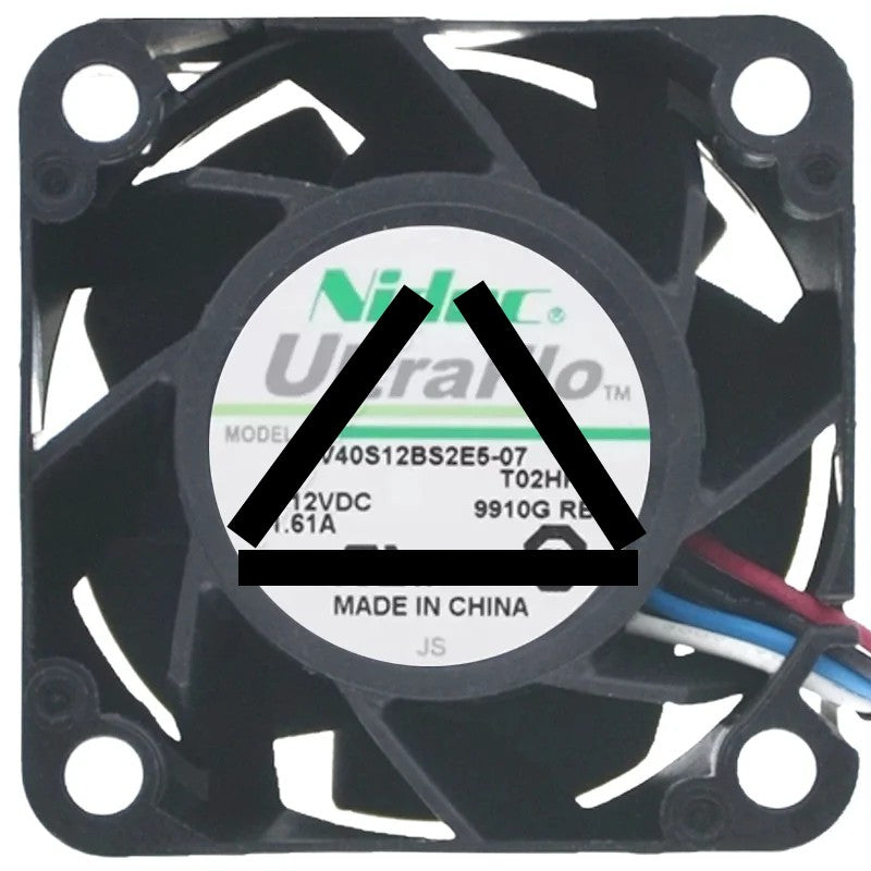 Nidec V40S12BS2E5-07 DC 12V 1.61A 4 Wires Axial Cooling Fan