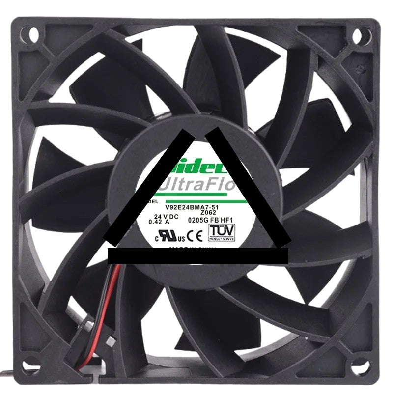 Nidec V92E24BMA7-51Z062 24V 0.42A 2 / 3 Wires Cooling Fan