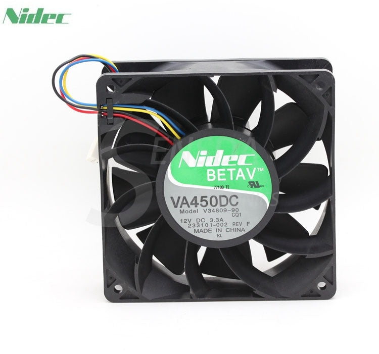 Nidec VA450DC V34809-90 CQ1 مراوح تبريد كمبيوتر للخادم العاكس محورية فائقة القوة 12 فولت 3.3 أمبير 12 سم 1 مم