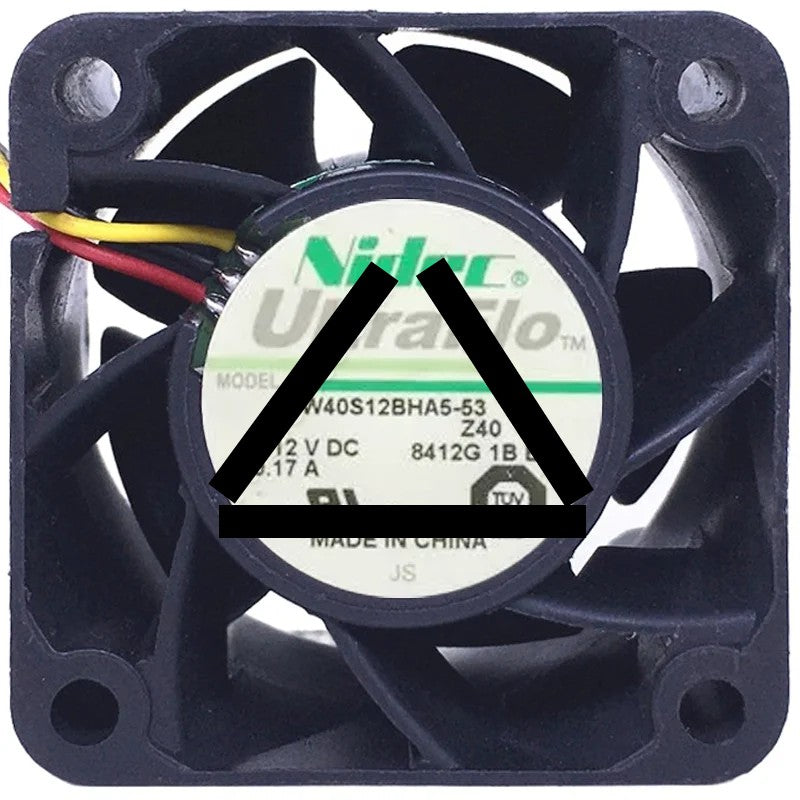 Nidec W40S12BHA5-53 DC 12V 0.17A 3 Wires Axial Cooling Fan